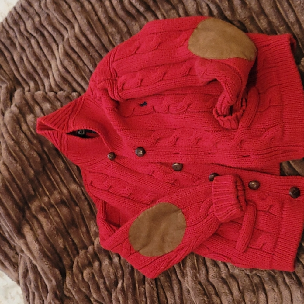 Authentic Polo by Ralph Lauren Red Sweater Knitted